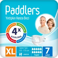 Die Grup Paddlers Yetişkin Hasta Bantlı Bez X-Large 7 Adet - Deneme Paketi, Emici
