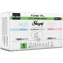 Die Grup Sleepy Natural Double Soft Avantajlı Mega Paket Bebek Bezi 6 Numara Xlarge 40 Adet