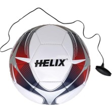 Die Grup Helıx Futbol Antrenman Topu, Ipli Tasarım, No: 5, Beyaz-Kırmızı-Lacivert Renkli, Antrenman Amaçlı
