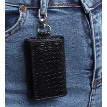 Özka Leather Timsah Deri Anahtarlık