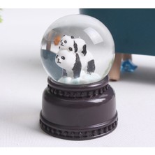 Özka Leather Hediyelik LED Işıklı Panda Figürlü Cam Küre 2