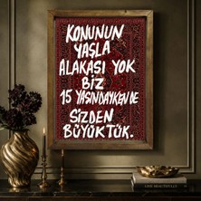 Bk Gift Vintage Klasik Sanat Esprili Sözlü Masif Ahşap Çerçeveli Dekoratif Tablo - 22