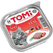 Die Grup Tomi Kedi Dana Etli ve Kümes Hayvanlı Alüminyum Yaş Mama 100GR (Pate)