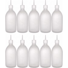 Bora Plastik Corona Professional Fisek Sosluk Yağlık - 1 Litre 1000CC BO2131 - 10'lu Set Beyaz Şeffaf ve Yeşil Renkler