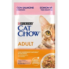 Die Grup Purına Cat Chow Yetişkin Kediler Için Somonlu Sebzeli Yaş Mama 85 Gram