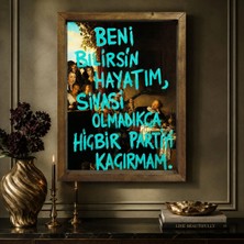 Bk Gift Vintage Klasik Sanat Esprili Sözlü Masif Ahşap Çerçeveli Dekoratif Tablo - 3