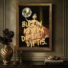 Bk Gift Vintage Klasik Sanat Esprili Sözlü Masif Ahşap Çerçeveli Dekoratif Tablo - 9