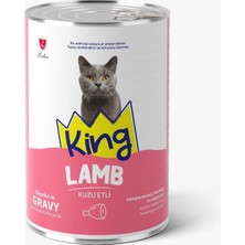Die Grup King Sos Içinde Et Parçacıklı Kuzu Etli Yetişkin Kedi Konserve Maması 400G