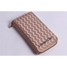 Özka Leather Kişiye Özel Wave Model Krem Telefon Bölmeli Cüzdan
