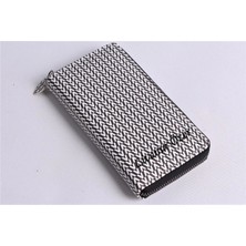 Özka Leather Kişiye Özel V Model Siyah Telefon Bölmeli Cüzdan