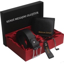 Özka Leather KİŞİYE ÖZEL CÜZDAN & KEMER TESBİH - ANAHTARLIK SET
