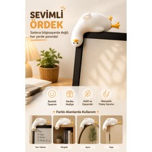 Milena Life Sevimli Ördek Masa Dekoru, Minimal Tatlı Ördek Figürü, Çalışma Masası, Ofis ve Ev Dekorasyonu Için Şirin Biblo Hediye