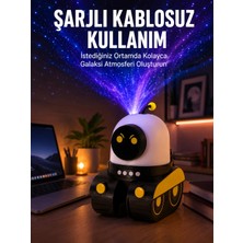 Mossem Robot Tasarımlı Bluetooth Hoparlörlü Yıldızlı Gökyüzü Projektör Yeni Nesil