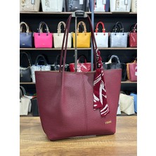 V'SHINE Model 3093 - Yavru Çantalı Büyük Boy Çanta - Bordo