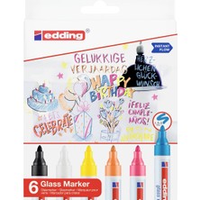 Edding Cam Yazı Tahtası Kalemi E-95 6 Lı Set