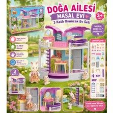 Trust Store Doğa Ailesi Masal Evi 3 Katlı Oyuncak Ev Seti  Figürlü, Mobilyalı ve Aksesuarlı