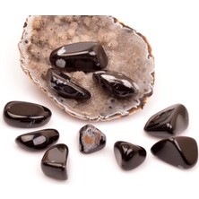 Taş Sandığı Obsidyen Taşı Kütle - Kar Tanesi Obsidyen