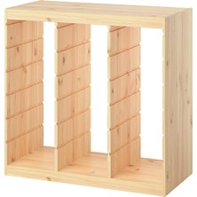 IKEA Modern Beyaz Oyuncak Saklama Ünitesi 93X44X91 cm - Çocuk Odası Iskandinav Tarzı Sağlam Ahşap Depolama Ünitesi - Modüler Yapı
