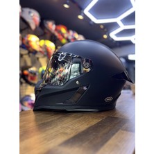 Rivox Rx Mat Siyah Kask Şeffaf (+1 Ayna) Vizörlü