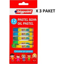 Bigpoint Pastel Boya 12 Renk x 3 Adet