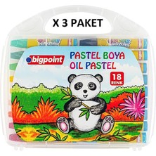 Bigpoint Pastel Boya 18 Renk - Şeffaf Çantalı x 3 Adet