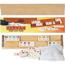 Sedef Okey Sedef Kervan Ağaç Okey Takımı 106 Parça Melamin Taşlı ve Ahşap İstakalı Eğlenceli Oyun Seti