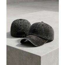 Düz Renk Antrasit Cap 2020 Yeni Trend Eskitme Unisex Şapka