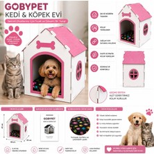 Chakie Gobypet Kedi & Köpek Evi – Minderli, Kolay Kurulumlu, Pembe/beyaz Evcil Hayvan Yuvası