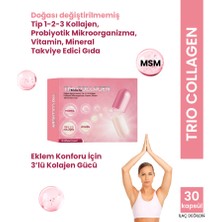 Renatus Trio Collagen Doğası Değiştirilmemiş Tip 1-2-3 Kollajen, Probiyotik Mikroorganizma, Vitamin, Mineral Takviye Edici Gıda - 30 Bitkisel Kapsül