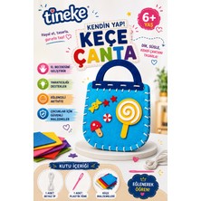 Tineke Kendin Yap Keçe Çanta Yapım Seti  Mavi Lolipop Desenli, Eğitici Oyuncak Hobi ve El Sanatları Oyuncağı, 6 Yaş 1 Adet