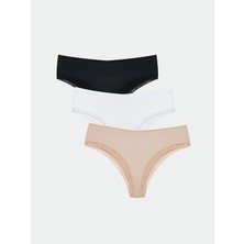 Lc Waikiki Yeni Sezon Dantel Detaylı Brazilian Külot 3'lü Paket