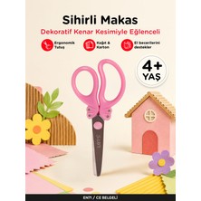 Let's Sihirli Makas – Dekoratif Kenar Çocuk Makası Açık Pembe
