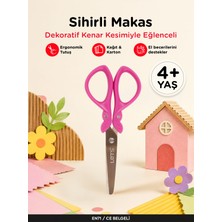 Let's Sihirli Makas – Dekoratif Kenar Çocuk Makası Pembe