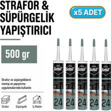 Selsil Arge Toptan Strafor ve Süpürgelik Yapıştırıcı 500 gr 5 Adet