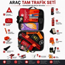 Carvorio 30 Parça Tam Araç Trafik Seti Muayene Uyumlu İlk Yardım Çantalı Yangın Tüplü