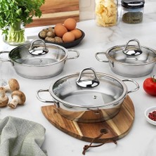 Vera Concept Store Eva Çelik Sahan Seti-6 Prç.-Inox