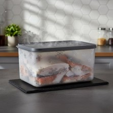 Vera Concept Store No Frost Silikon Yumuşak Kapalı Saklama Kabı Dondurucu ve Buzluk Saklama Kabı 3150 Ml, Kapaklı No Frost Saklama Kabı 3150 Ml, Derin Dondurucu Saklama Kabı 3150 ml