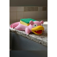 Genç 3D Slowpoke Tasarımlı Süzgeçli Sabunluk - Eğlenceli Pokémon Temalı Estetik Banyo ve Mutfak Sabun Kutusu