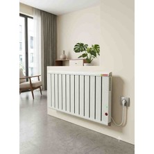 HİZMETTERM Elektrikli Radyatör 1200 Watt Çift Rezistanslı (Duvar Tipi) 50X120CM R15 60C Termostatlı Aluminyum