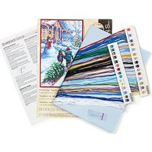 Vera Concept Store Dimensions 70-08960 Sayılı Kanaviçe Seti, Noel Geleneği, 14 Adet Beyaz Aida Bezi, 9" x 14"