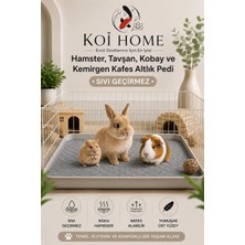 Koi Home Hamster, Tavşan, Kobay ve Kemirgen Kafes Gri Altlık Pedi | Yıkanabilir Sıvı Geçirmez