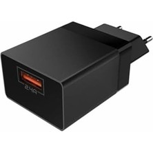 Vera Concept Store Amiral 12W 2 In 1 Şarj Cihazı + 1m Micro USB Kablo Siyah KDR-30M (Yerli Üretim)