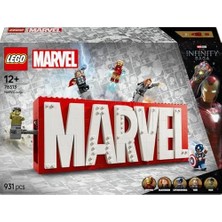 Vera Concept Store | Marvel: Logosu ve Minifigürleri 76313 - Süper Kahraman Sevenler Için Avengers Karakterleri Içeren Yaratıcı Oyuncak Yapım Seti, Doğum Günü Hediyesi (931 Parça)