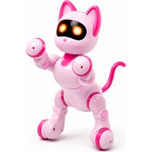 Canda Oyuncak Uzaktan Kumandalı Şarjlı Interaktif Eğitici Robot Kedi 3+ Yaş Pembe Renkli Dayanıklı Tasarım