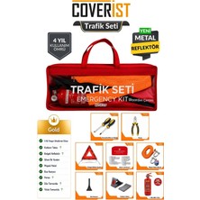 Coverist Trafik ve Ilk Yardım Seti - Muayene Uyumlu 1 kg Araç Yangın Tüpü - 2 Adet Reflektör - Gold Pack