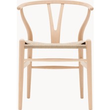 Westwing Hans J. Wegner CH24 Wishbone Sandalye: Antrasit, El Örgüsü Oturma Alanlı