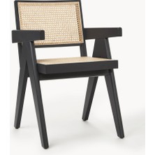 Westwing Sissi Kollu Sandalye - Ikonik Tasarım, Rattan Oturum, Fsc® Sertifikalı Meşe Gövde