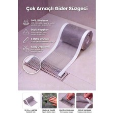 Tasarım Evi 4 Metre 12 cm Çok Amaçlı Süzgeç Bant Gider Süzgeci ve Sineklik Yaması Tamir Kiti