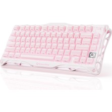 Esranın Dünyası Gravastar Mercury K1 Rgb Kablosuz Mekanik Gaming Klavye, Alüminyum Çerçeveli, Ingilizce Q, Special Edition, Pembe