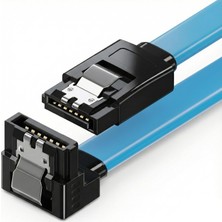 Esranın Dünyası Furalis Sata 3.0 Data Kablosu 40 cm - 6gbps’ye Kadar Hız - 90° Dirsek Uç - Yassı Kablo - Kilitli Konnektör - Hdd, SSD Uyumlu - Sata Iıı Veri Kablosu - Pc ve Harici Kasa Için